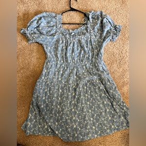 Old navy blue dress with floral detail